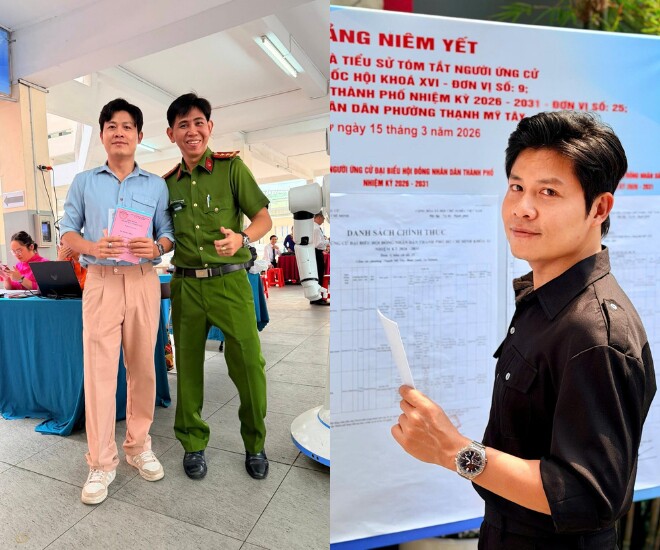 Nguyễn Văn Chung có mặt sớm tại địa điểm bầu cử ở nơi anh sinh sống. Trong dịp “ngày hội non sông”, nam nhạc sĩ còn cho ra mắt ca khúc “Niềm tin từ lá phiếu” để hưởng ứng.