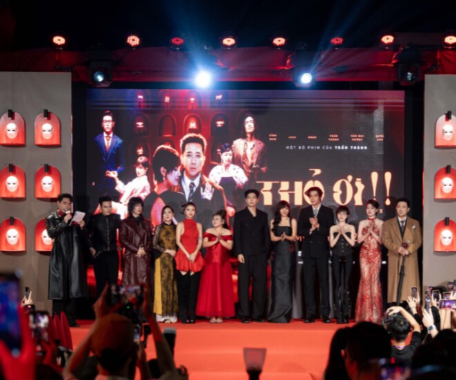 Dàn diễn viên phim điện ảnh “Thỏ Ơi!!” ra mắt khán giả tại showcase ở TP.HCM.