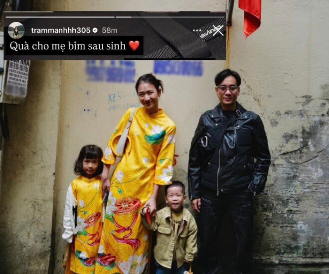 Trâm Anh hé lộ đã đón con thứ 3 trước đó.