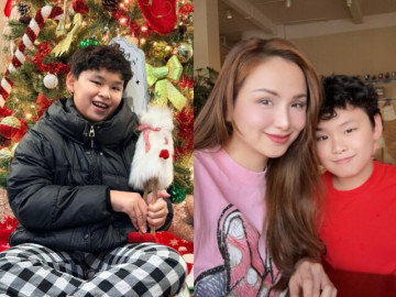 Con trai tóc xoăn của Hoa hậu Diễm Hương bị bắt giảm cân, nay trổ mã như thanh niên hưởng trọn nét đẹp từ mẹ