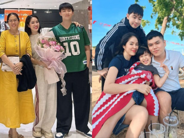 Giải trí - Lê Phương không biết nên vui hay buồn vì con trai có người thích, quý tử nay cao ráo điển trai nhất nhà