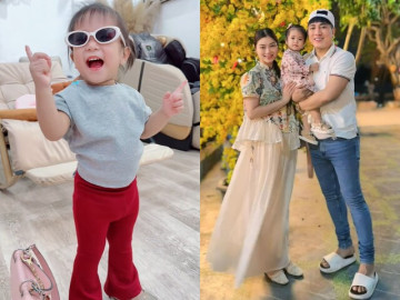 Con gái Thanh Trúc thích mặc quần "hút chân không" giống hệt Châu Khải Phong, "sao y" bố từ gương mặt đến tính cách