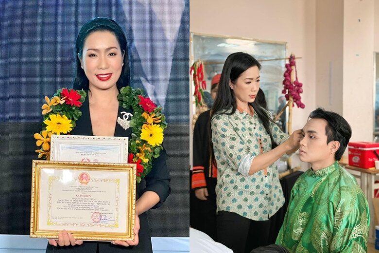 Nữ nghệ sĩ vừa học bằng Thạc sĩ, vừa làm giảng viên.