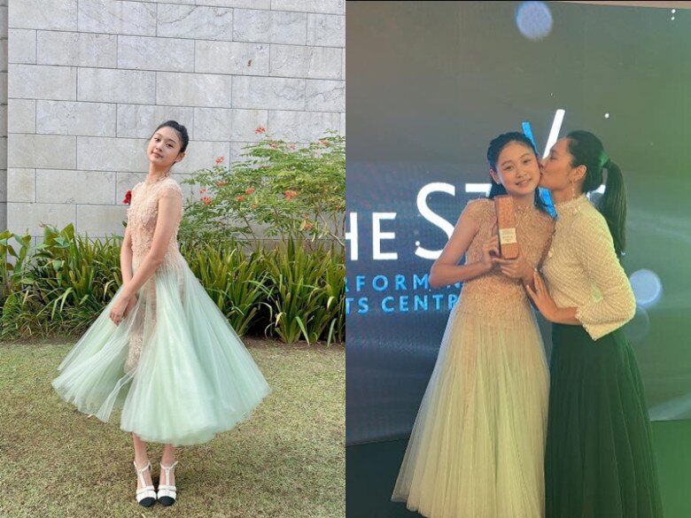 Hoa hậu Hương Giang tự hào vì ái nữ xinh đẹp, tài năng.