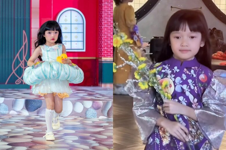 Cô bế Destiny tự tin trên sàn catwalk.