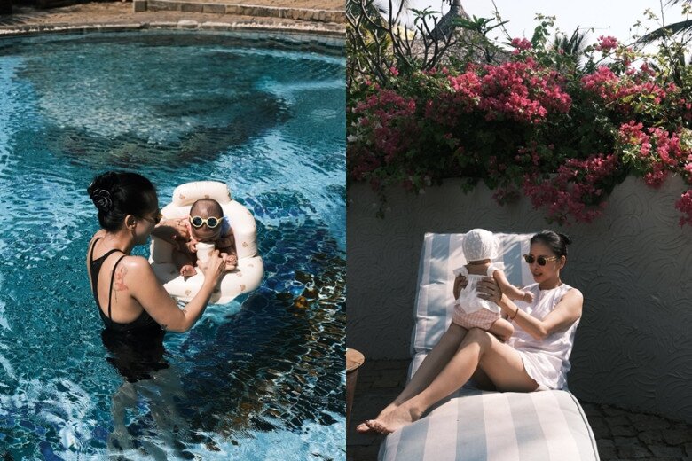 Ngô Thanh Vân tận hưởng quãng thời gian yên bình bên ái nữ.