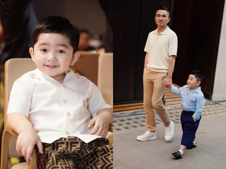 Con trai Chi Bảo thu hút sự chú ý bởi ngoại hình như chủ tịch nhí.