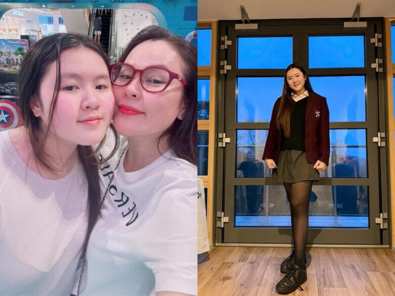 Con gái cả của Phương Lê hiện đang du học ở Anh, cao trên 1m7.