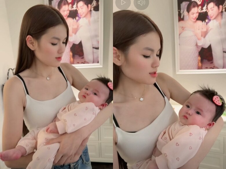 Gấu ôm ấp, cưng nựng em gái chung nửa huyết thống.