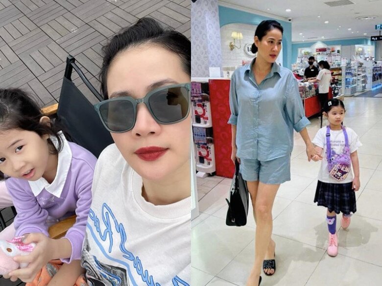Con gái sinh tại Mỹ của Thân Thúy Hà có ngoại hình đáng yêu.