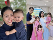 Giải trí - Quý tử duy nhất của Vân Trang lần đầu đi học được mẹ và chị gái theo sát, khóc nấc khi được đón về