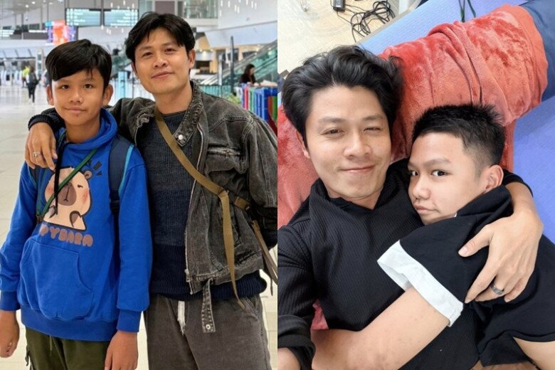 Nam nhạc sĩ thường đưa quý tử đi du lịch, đi chơi.