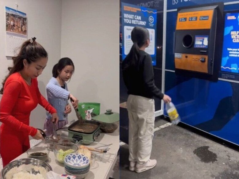 Ái nữ Ốc Thanh Vân phụ giúp mẹ làm việc nhà.