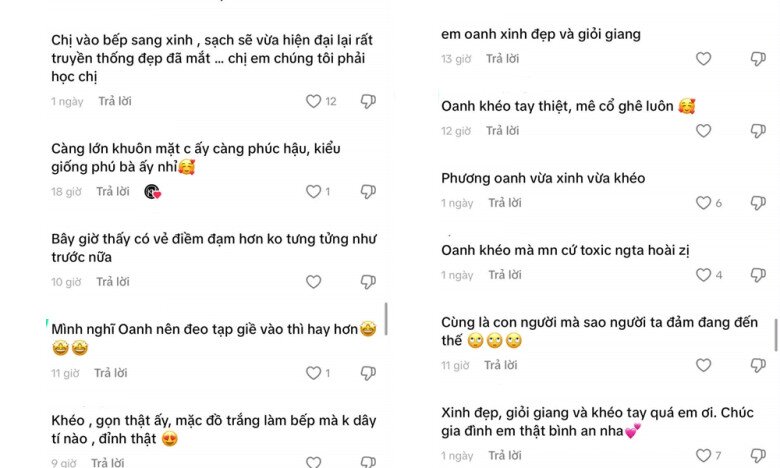 Nhiều người nhận xét nữ diễn viên ngày càng điềm đạm, đằm thắm và dịu dàng. 