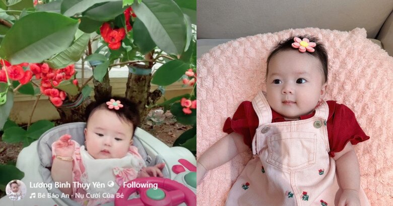 Bé Kẹo có ngoại hình bụ bẫm, đáng yêu như búp bê.
