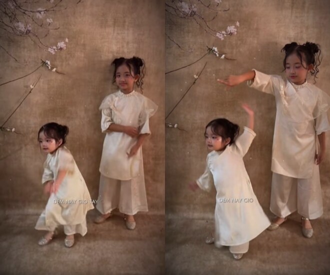 Con gái út của Khánh Thi - Phan Hiển nhảy múa nhiệt tình khi có nhạc. 