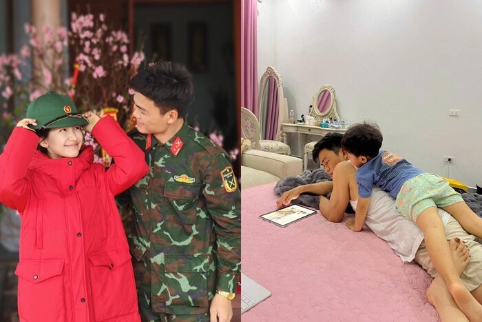 Hòa Minzy chia sẻ hình ảnh hạnh phúc bên Đại úy Văn Cương.