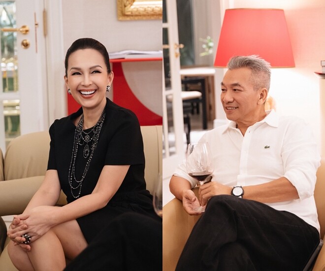 Vẻ ngoài trẻ trung, phong thái sang trọng của 2 vợ chồng Diễm My - Hà Tôn Đức khiến dân tình trầm trồ.