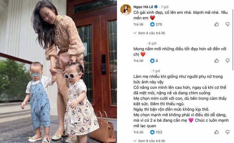 Nhiều người hâm mộ gửi lời chúc đến Phương Oanh và cặp sinh đôi. 