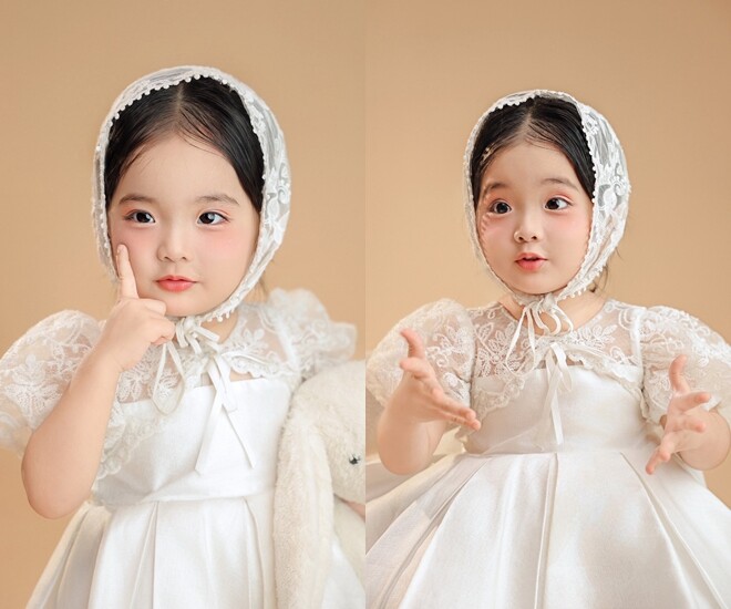 Con gái út Khánh Thi gây “lụi tim” với những biểu cảm đáng yêu.