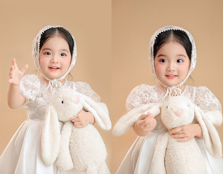 Ái nữ út của Khánh Thi - Phan Hiển xinh xắn như búp bê.