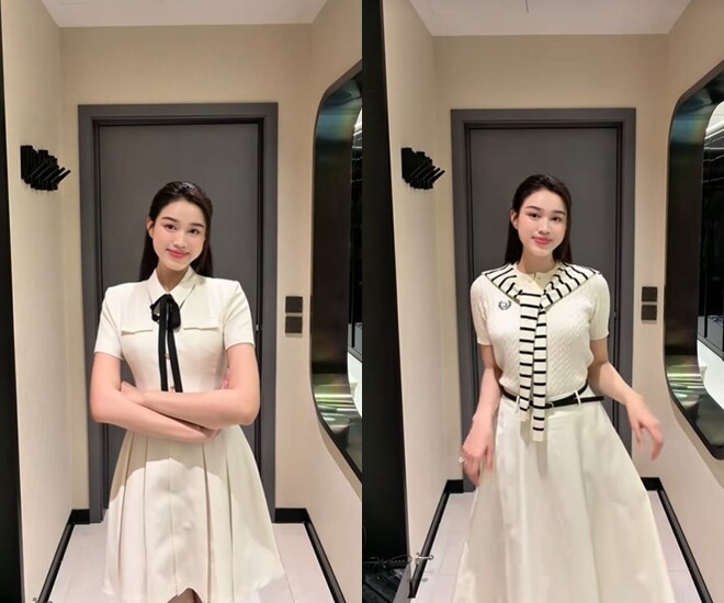 Dù là dâu hào môn nhưng nàng Hậu chọn đồ vô cùng giản dị.