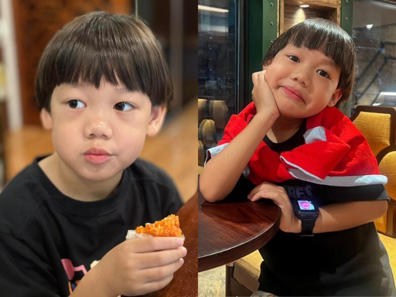 Bé Bão có ngoại hình đáng yêu, có nhiều điểm giống mẹ.