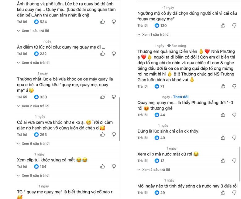 Khán giả bày tỏ sự ngưỡng mộ trước tình cảm của Trường Giang dành cho Nhã Phương.