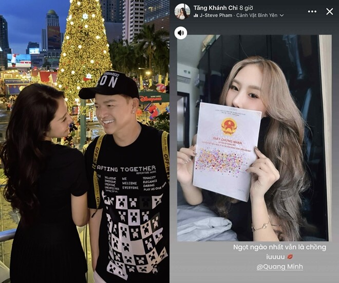 Vợ trẻ của Quang Minh khoe sổ đỏ khiến nhiều người không khỏi ngưỡng mộ.