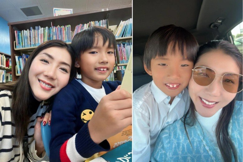 Nữ diễn viên thường đưa con đi du lịch, tham gia hoạt động thể thao.