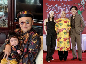 "Vua hài đất Bắc" hát múa dỗ dành cháu ngoại, nhóc tì chưa đầy 1 tuổi được mong nối nghiệp ông là NSƯT