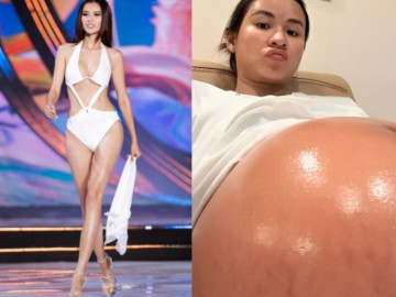 Bà bầu - Không nhận ra mỹ nhân Việt thi Hoa hậu: Dính bầu bụng rạn vượt mặt, chồng doanh nhân kêu "Phá thế"