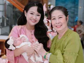 Bà bầu - Bé gái miền Tây đi bán vé số giờ làm con dâu NSƯT Kim Phương, mang bầu nặng gần 90kg, sau sinh 1 tháng xinh ngỡ ngàng