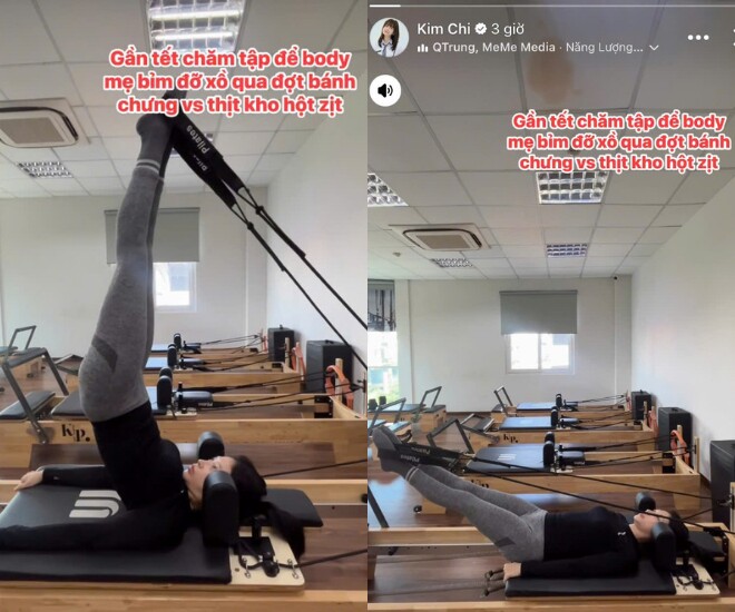 Hot girl Kim Chi miệt mài tập luyện sau khi sinh đôi cho Ginô Tống.