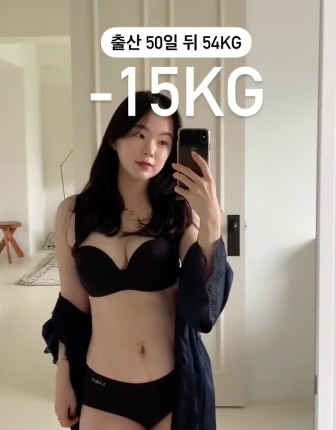 Mẹ bỉm 9X giảm 15kg sau sinh khiến dân tình xuýt xoa, xin vía.