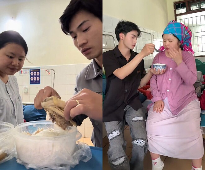 10X được chồng chăm sóc từng miếng ăn, phụ chăm sóc con nhỏ.