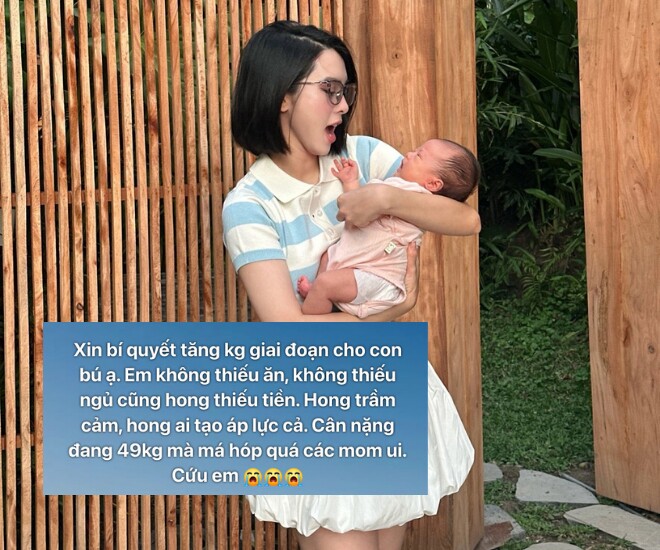 Quỳnh Lương cầu cứu cộng đồng mạng sau 5 tháng sinh con.