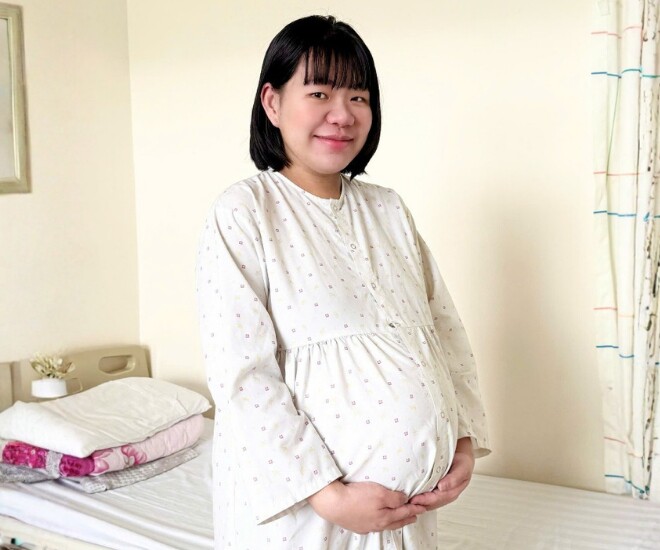 Chị Duyên mang bầu tam thai sau 5 năm tìm con.