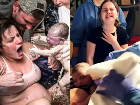 Bà bầu - Xúc động xem loạt khoảnh khắc vượt cạn chân thực: Bé gái khóc nghẹn quyết học làm y tá sau khi xem mẹ sinh em