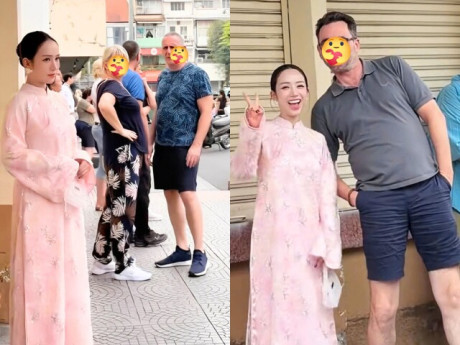 Bà bầu - Đi chụp áo dài, ái nữ đại gia Việt được khách Tây "thả thính" ở chợ Bến Thành, sốc khi biết đã 4 con