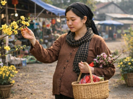 Bà bầu - Đang mua hoa chưng Tết tình cờ gặp mẹ chồng cũ, bà chỉ vào bụng tôi nói 1 câu khiến cả chợ ngoái nhìn