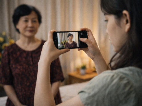 Bà bầu - Mẹ người yêu đưa điện thoại nhờ chụp giùm tấm ảnh, vô tình đọc dòng tin nhắn gửi đến tôi bủn rủn chân tay