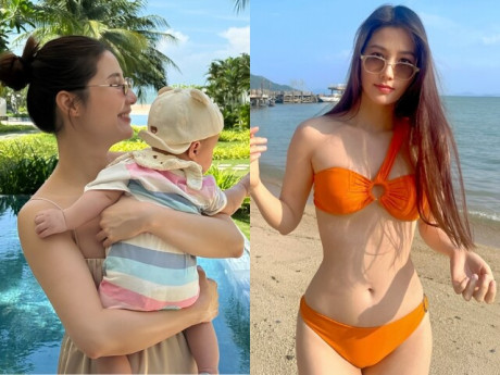 Bà bầu - Hot mom TP.HCM dưỡng thai trong biệt thự trăm tỷ, sinh xong mặc bikini bé xíu, tập thể dục hì hục để về dáng