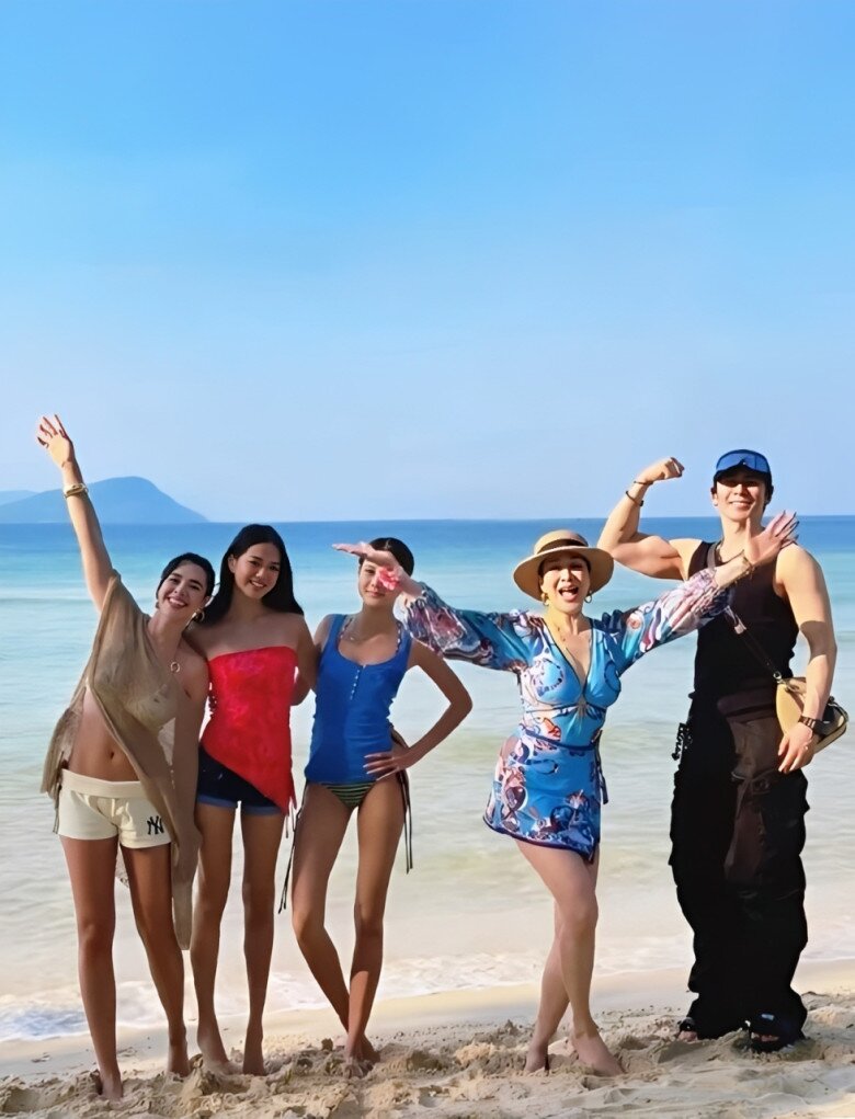 Hoa hậu 3 đời chồng thả dáng gây sốt tại Phú Quốc: Đẻ 3 lần vẫn mơn mởn, U60 muốn bầu tiếp với chồng trẻ - 2