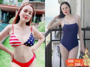 Bà bầu - Mới đẻ con cho NSƯT Vũ Luân, mỹ nhân miền Tây nay lột xác với đồ tắm sexy, body “gái 4 con” nảy nở đỏ mặt
