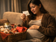 Bà bầu - Bên trong giỏ quà tết chồng gửi về, tôi sững người khi thấy kèm theo tờ giấy nhỏ