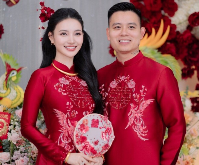 Diễn viên Bích Thủy lên xe hoa năm 25 tuổi với chồng ngoài ngành giải trí.