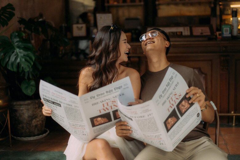 Nữ người mẫu thông báo mang bầu với chồng doanh nhân hồi đầu tháng 10.