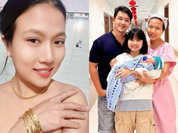 Bà bầu - Mỹ nhân phim Trấn Thành thông báo đẻ con trước thềm Tết Bính Ngọ, được mẹ chồng thưởng vàng đeo "đỏ người"