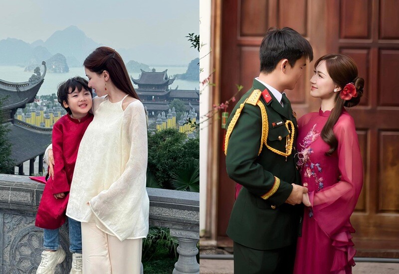 1. Hot mom 1995 - ca sĩ Hòa Minzy
Ít ngày qua, chuyện tình của mẹ đơn thân Hòa Minzy bên chồng quân nhân Văn Cương khiến mạng xã hội xôn xao, ai nấy đều gửi lời chúc mừng tới nữ ca sĩ khi tìm được một bến đỗ hạnh phúc, một người bố tốt cho con trai.